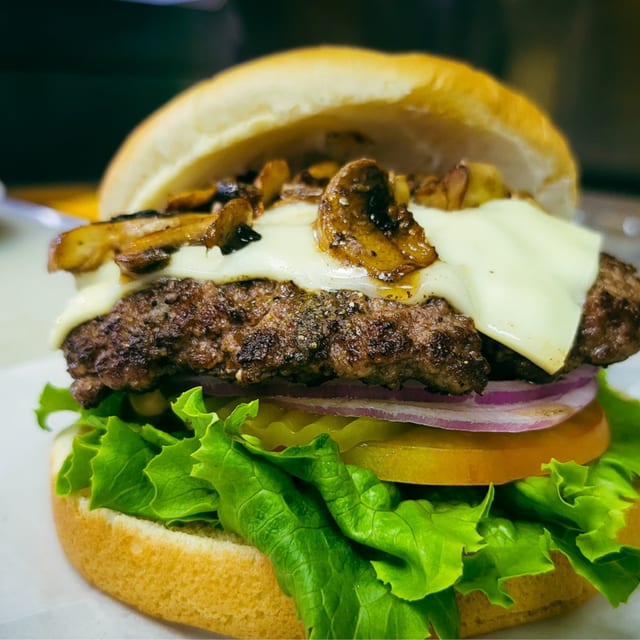 Mushroom Cheeseburger